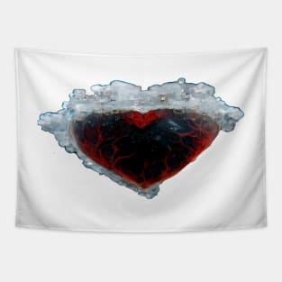 Broken Frozen Heart Art   /  Broken Hearts Unwind Designs Tapestry