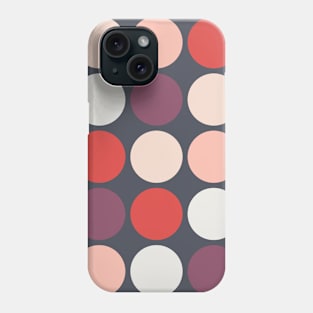 Colorful Polka Dots pattern on Dark Background Phone Case