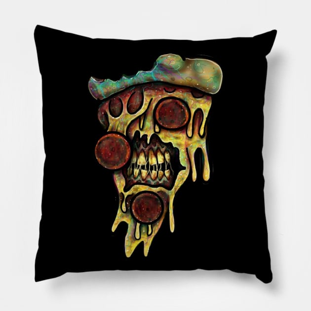 Zombie Pizza Pillow by Squatchyink