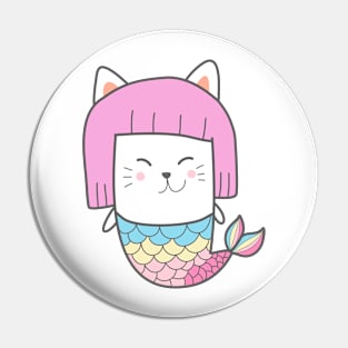 Funy Mermaid Cat Pin