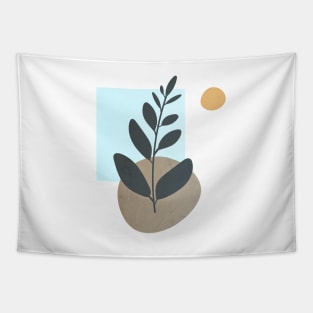 Inspiring Peacefu Abstract Art Plant Tapestry