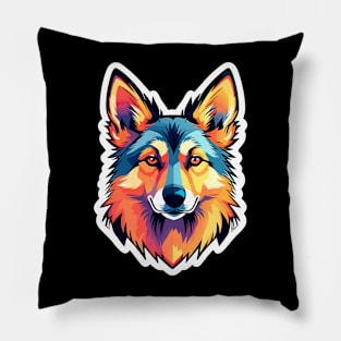 German Shepherd Dog Illustration Pillow