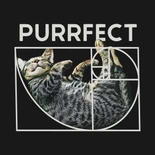 Purrfect Cat Fibonacci Golden Ratio Cat T-Shirt