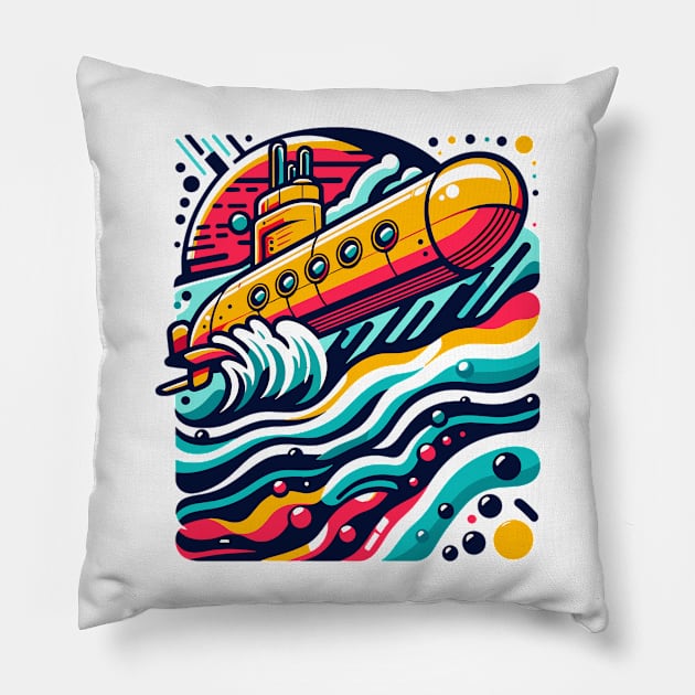 Submarine Pillow by Vehicles-Art