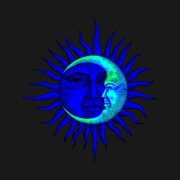 Eclipse Interactive Green&Blue Filter T-Shirt By Red&Blue by RedAndBlue