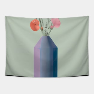 Fancy Flowers Vase Tapestry