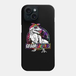 Gramsaurus Dinosaur Gram Saurus Family Matching Tie Dye Phone Case