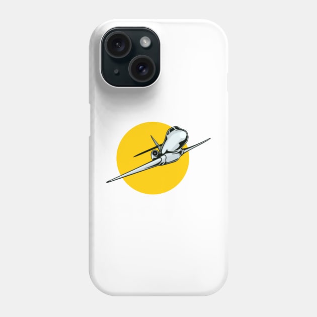 Commercial Jet Plane Airline Retro Phone Case by retrovectors