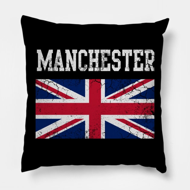 Manchester United Kingdom Flag England Union Jack Pillow by E