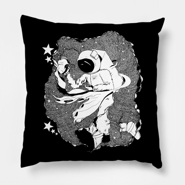 Strange Star Crossed Love Pillow by Opalescents