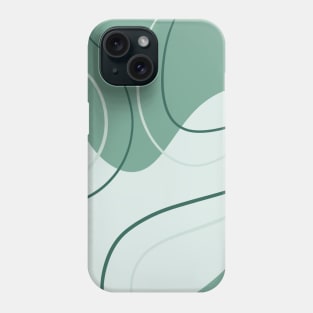 Light Green Geometric Art Shapes and Lines Phone Case