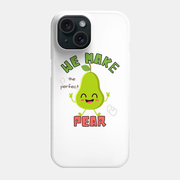 Punny Love: Cartoon Pear Perfection Phone Case by Toonstruction