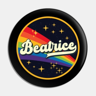 Beatrice // Rainbow In Space Vintage Style Pin