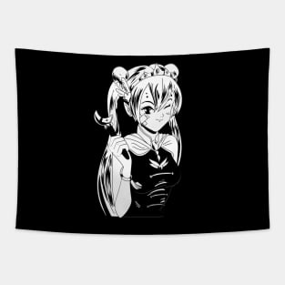 Anime Girl Wink - (No Text) Tapestry