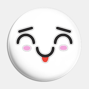 Kawaii amused face Pin