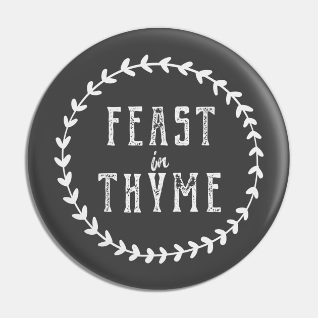 Feast In Thyme Leafy Logo Pin by Feastinthyme