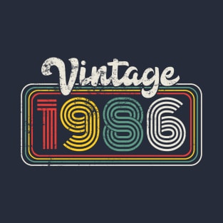 Vintage 1986 Birthday Gift 35th Birthday Gift Idea T-Shirt