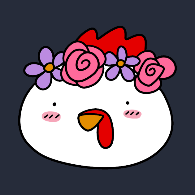 Flower Crown Chicken Face by saradaboru