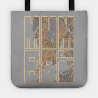 Mumbai, Maharashtra, India City Map Typography - Bauhaus Tote