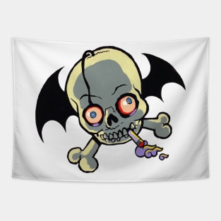 Baby Skeleton Bat Design Tapestry