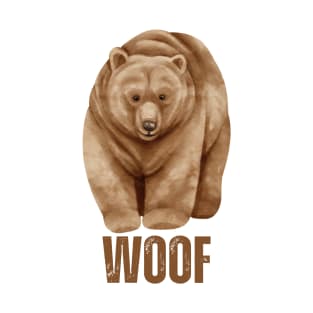 Woof Brown Bear T-Shirt