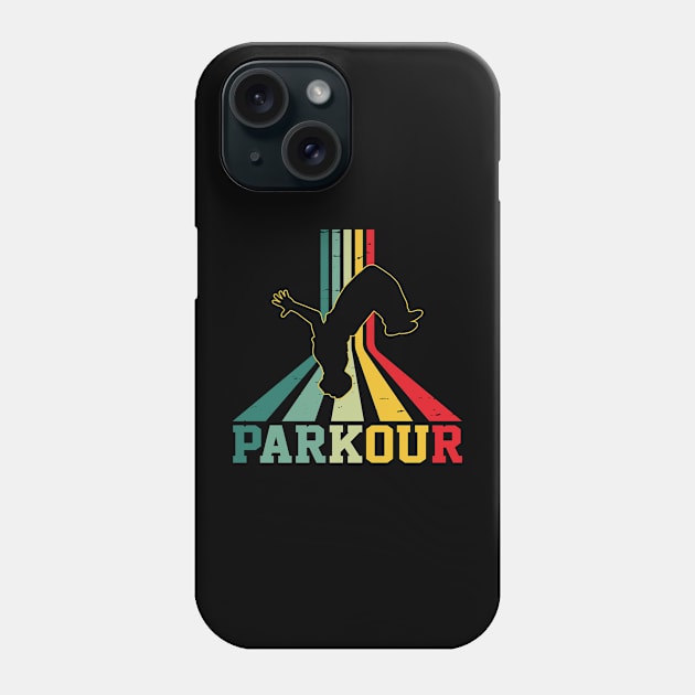 Retro Parkour Free running Parkour running - Parkour Phone Case by Wakzs3Arts
