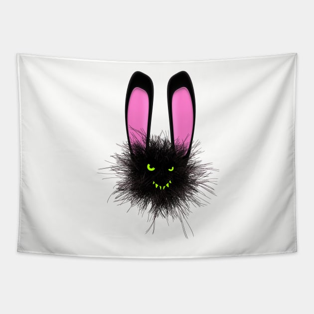 Evil Dust Bunny Tapestry by Rabassa