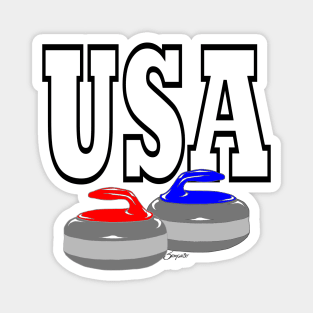 CURLING STONES  USA Magnet