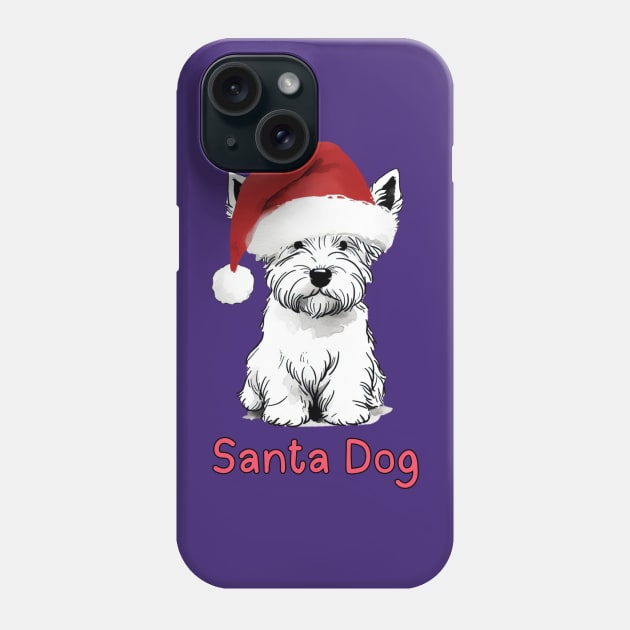 Santa Dog - Scottish Terrier Phone Case by ZogDog Pro