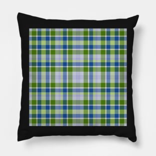 Plaid Green-Blue Pillow