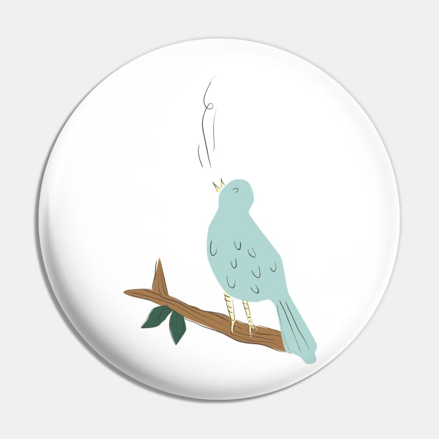 Minimal Bird Design Pin by hldesign