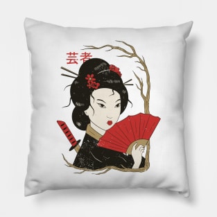 GEISHA ILLUSTRATION Pillow