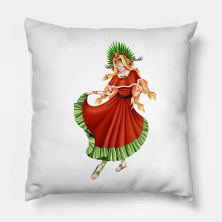 Christmas Quetzalcoatl Dress Tecnica Mask 2 Pillow