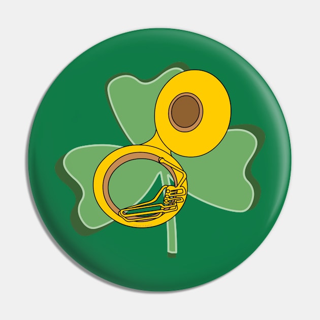 Shamrock Tuba Pin by Barthol Graphics