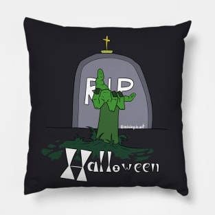 Halloween Creepy Graveyard Pillow