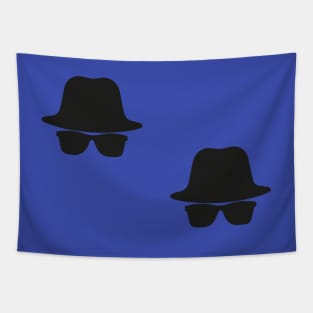 Minimalist Blues Brothers Tapestry