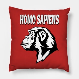 Homo Sapiens t shirt Pillow