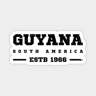 Guyana Estb 1966 South America Magnet