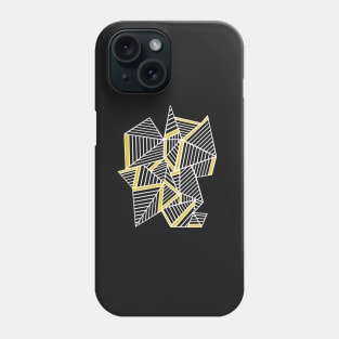 Abstract Lines Repeat with Yellow Phone Case