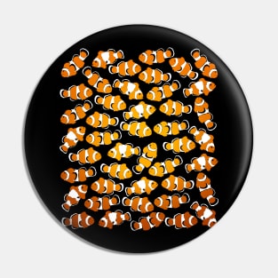 Orange White and black Pin