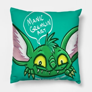 Manic Gremlin Art Logo Pillow