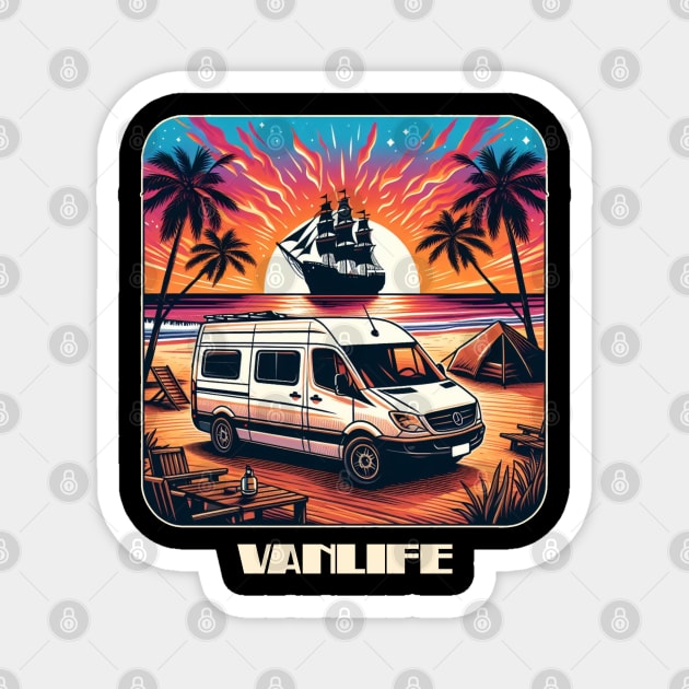 Beach sprinter van camper conversion Magnet by Tofuvanman