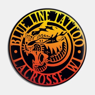 Blue Line Tattoo La Crosse WI Sunset Graphic Tiger Pin