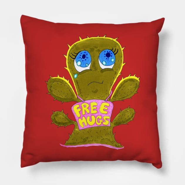 Free Hugs Cactus Pillow by FilMate