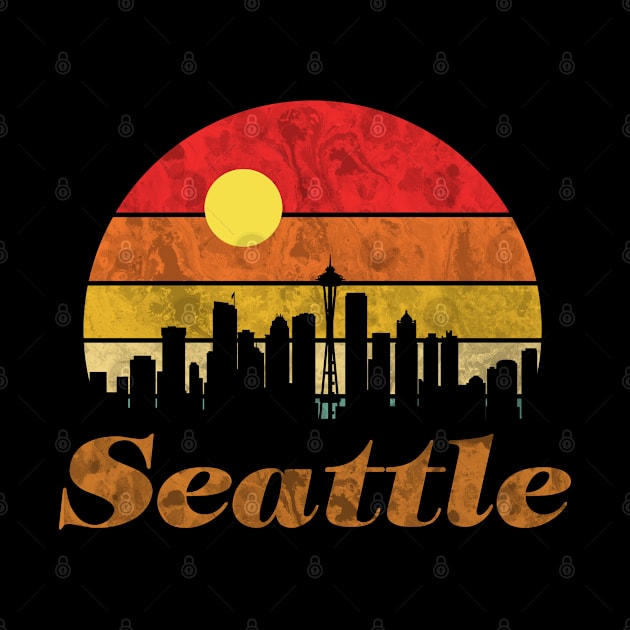 Vintage sunset Seattle by zozo-shop