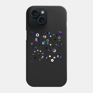 Seamless Pattern of Watercolor Abstract Shapes and Outer Space Phone Case