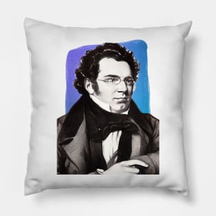 Austrian Composer Franz Schubert illustration Pillow