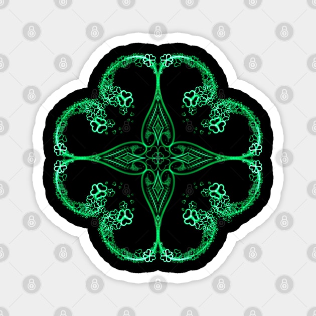 St. Patricks Mandala Magnet by Vidi Studios