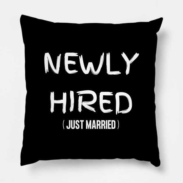 Funny Just Married Pillow by Magniftee