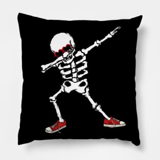 dabbing skeleton valentines day shirt. Pillow